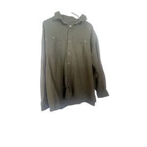 Red Head Flannel Mens Collared Long Sleeve Straight Hem Buttons Up Shirt Sz 2XL